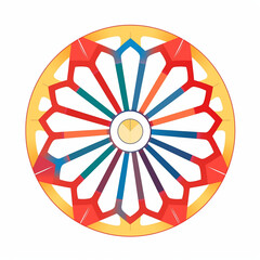 Colorful geometric mandala design illustrating harmony and creativity in art