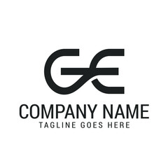 Creative Letter GE or EG Modern Minimalist Vector Logo Design Templates for Brand