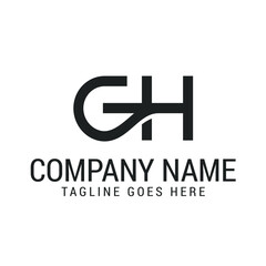 Obraz premium Creative Letter GH or HG Modern Minimalist Vector Logo Design Templates for Brand