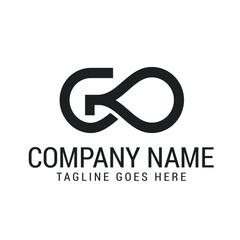 Creative Letter GO or OG Modern Minimalist Vector Logo Design Templates for Brand
