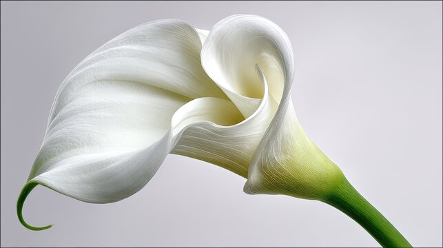 Elegant White Calla Lily Close Up