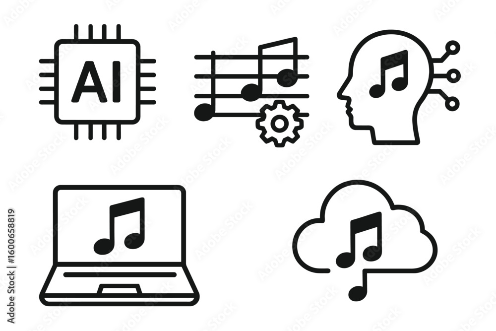 Poster understanding the role of artificial intelligence in music creation and production processes today