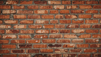 Fototapeta premium Mortar and red bricks forming a background