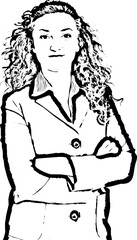 Business woman with arms folded