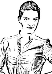 Attractive happy business woman