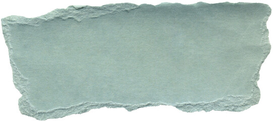 Aged torn blue scrap carton. Realistic piece of paper with crumpled effect and ripped edge. Versatile background for collage, mockup, scrapbooking