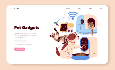 Pet Gadgets. Flat Vector Illustration