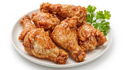 Fototapeta premium Spiced raw chicken wing pieces