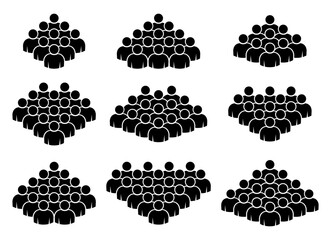 Zestaw ikon ludzi. Symbol tłumu. © robert6666