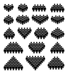 Zestaw ikon ludzi. Symbol tłumu. © robert6666