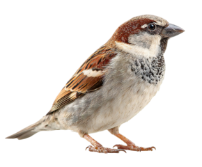 sparrow isolated on white background