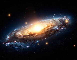 Fototapeta premium Majestic Spiral Galaxy in Deep Space Cosmic Nebula.