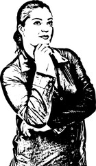 Beauty woman dreaming