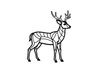 Fototapeta premium Elegant Deer Vector Illustration for Nature Themed Projects Perfect for Posters, Wildlife Branding & Eco Campaigns Editable SVG File High-Quality Design for Instant Use