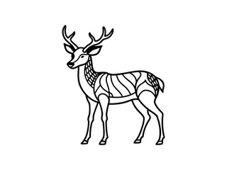 Elegant Deer Vector Illustration for Nature Themed Projects  Perfect for Posters, Wildlife Branding & Eco Campaigns Editable SVG File High-Quality Design for Instant Use