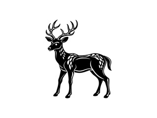 Elegant Deer Vector Illustration for Nature Themed Projects  Perfect for Posters, Wildlife Branding & Eco Campaigns Editable SVG File High-Quality Design for Instant Use