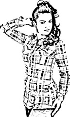 Beautiful model woman in casual clothes