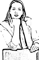 Cheerful corprorate woman