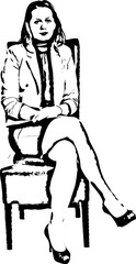 Business woman sitting on chair