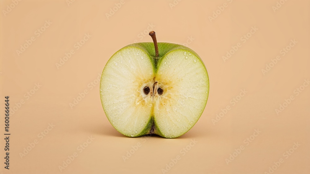 Poster fruit section displayed with sharp focus on simple background