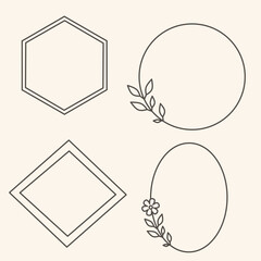 Minimal elegant geometric frame set