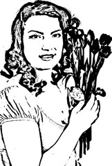 Spring beautiful woman