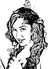 Fototapeta premium Close up of spring woman face