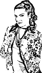 Trendy fashion model