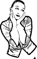 Beauty business woman dreaming