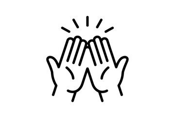 Obraz premium Open Hands Receiving Light rays