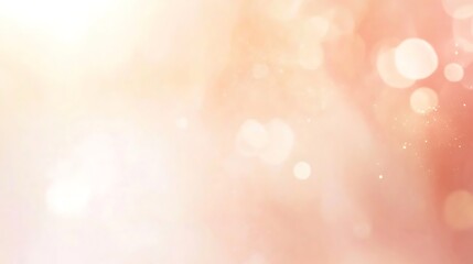 Abstract peach background with bokeh lights for festive celebration and dreamy design