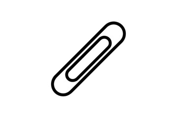 Obraz premium Silver paperclip on transparent background office supply