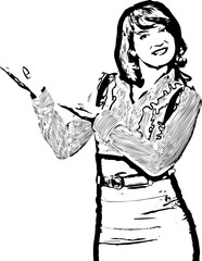 Executive woman making a presentation