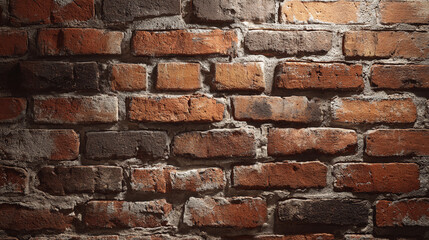 Naklejka premium Rustic brick wall texture creating a warm ambiance in interior design