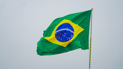 Bandeira Brasil Verde Amarelo Azul Branco Símbolo Nacional Patriotismo Pátria Cultura Nacional...