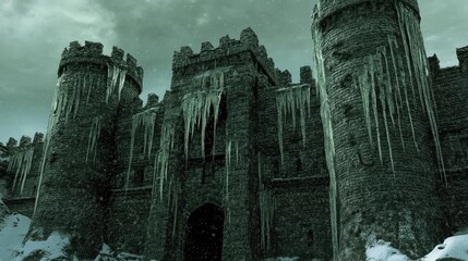 Icy medieval fortress
