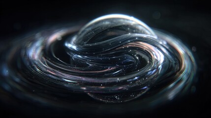 Abstract Glowing Spiral Galaxy