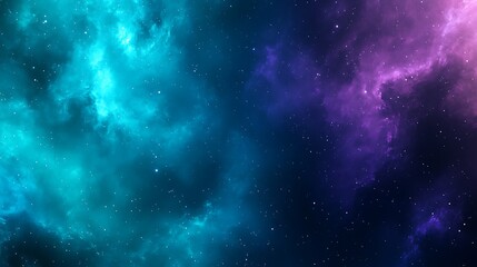 Obraz premium Cosmic Cloudscape Nebula with Stars and Colorful Light Effects for Science Fiction Backgrounds