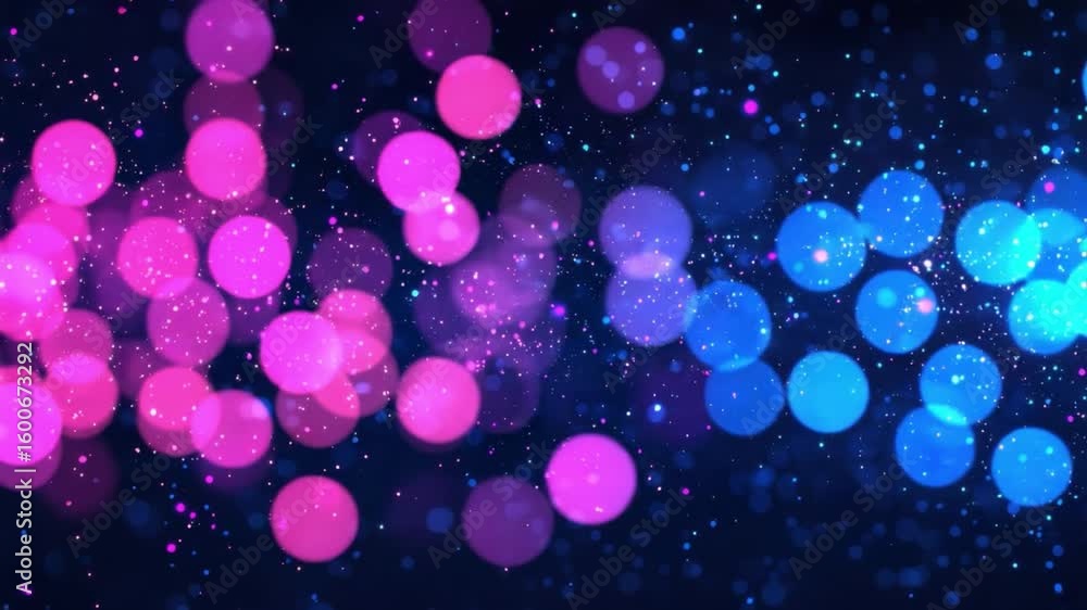 Poster vibrant colorful bokeh light background with sparkles for creative design and artistic projects 4k v