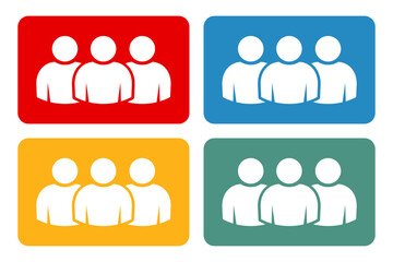 Zestaw ikon ludzi. Symbol tłumu. © robert6666