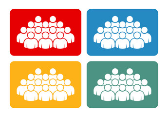 Zestaw ikon ludzi. Symbol tłumu. © robert6666