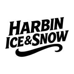 Harbin ice snow sculptures shine bright sparkling under cold magical winter starry night