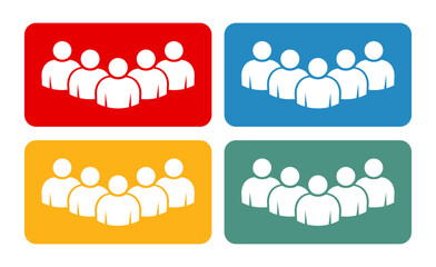 Zestaw ikon ludzi. Symbol tłumu. © robert6666