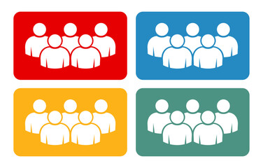 Zestaw ikon ludzi. Symbol tłumu.