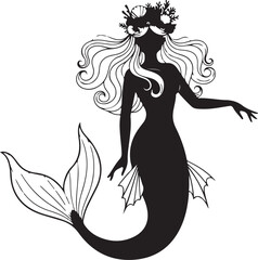 a woman in a floral dress silhouttee