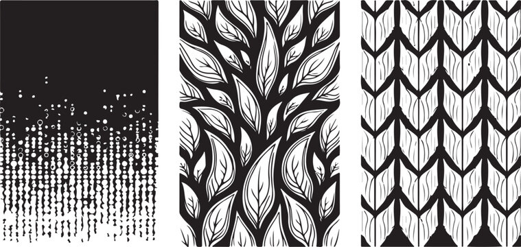 Intricate Black Geometric Laser Cut Panels