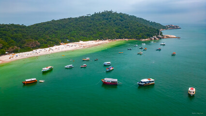 Ilha Do Campeche Floripa Santa Catarina Ilha Tropical Passeio Turístico Mar Praia Areia Branca...