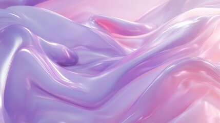 Fototapeta premium Abstract pastel waves background with smooth shiny texture and elegant flowing forms