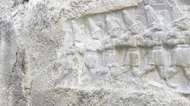 Hattusa, also Hattuşa, Ḫattu&scaron;a, Hattusas, or Hattusha, was the capital of the Hittite Empire in the late Bronze Age during two distinct periods. Its ruins lie near modern Boğazkale, Turkey