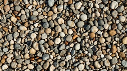 Naklejka premium Close-up of vibrant tiny seaside stones with abstract pattern